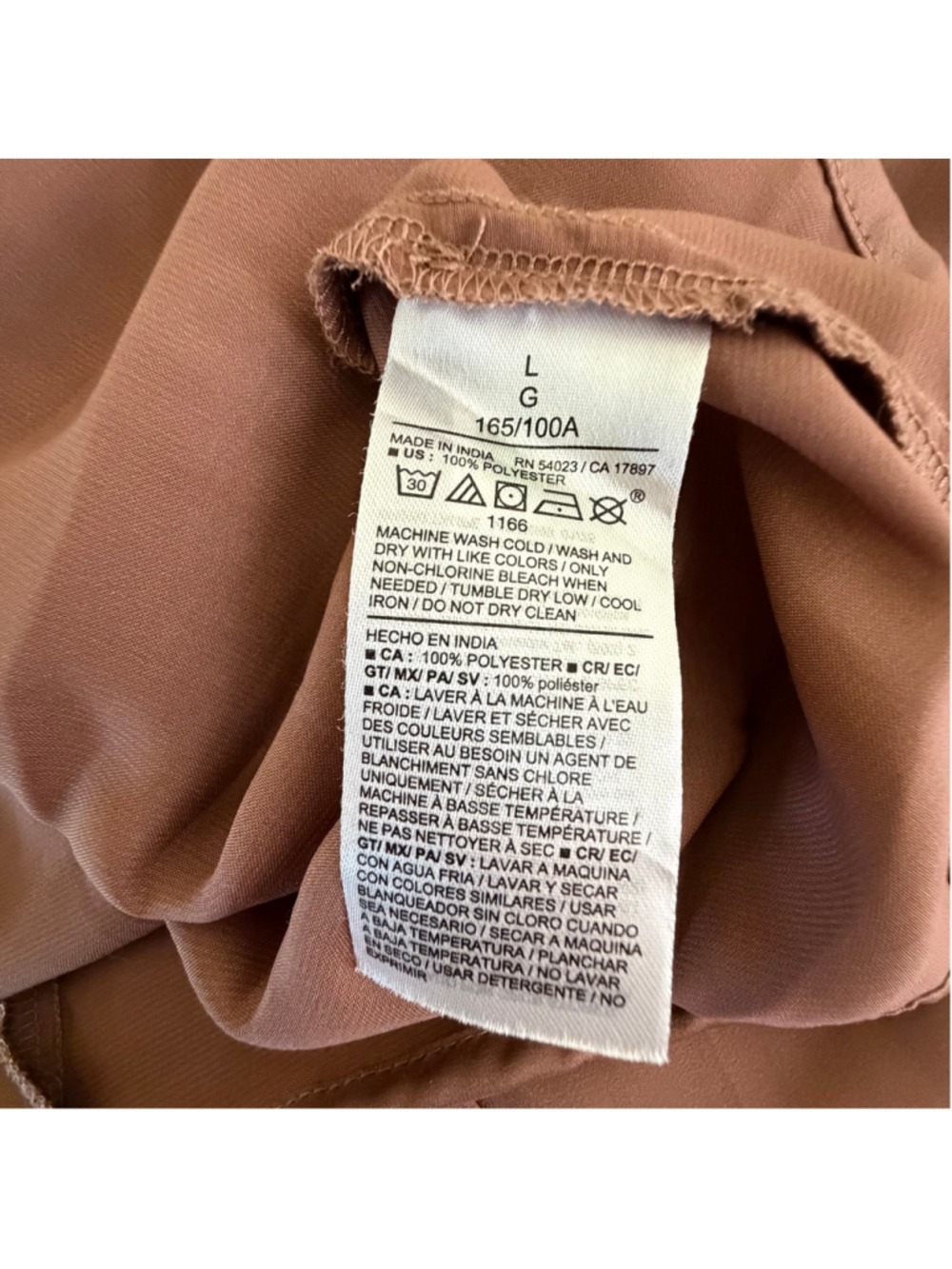 NWT Old Navy Ruffled Satin Boho Maxi Dress Warm Taupe Brown Size L - Picture 6 of 8